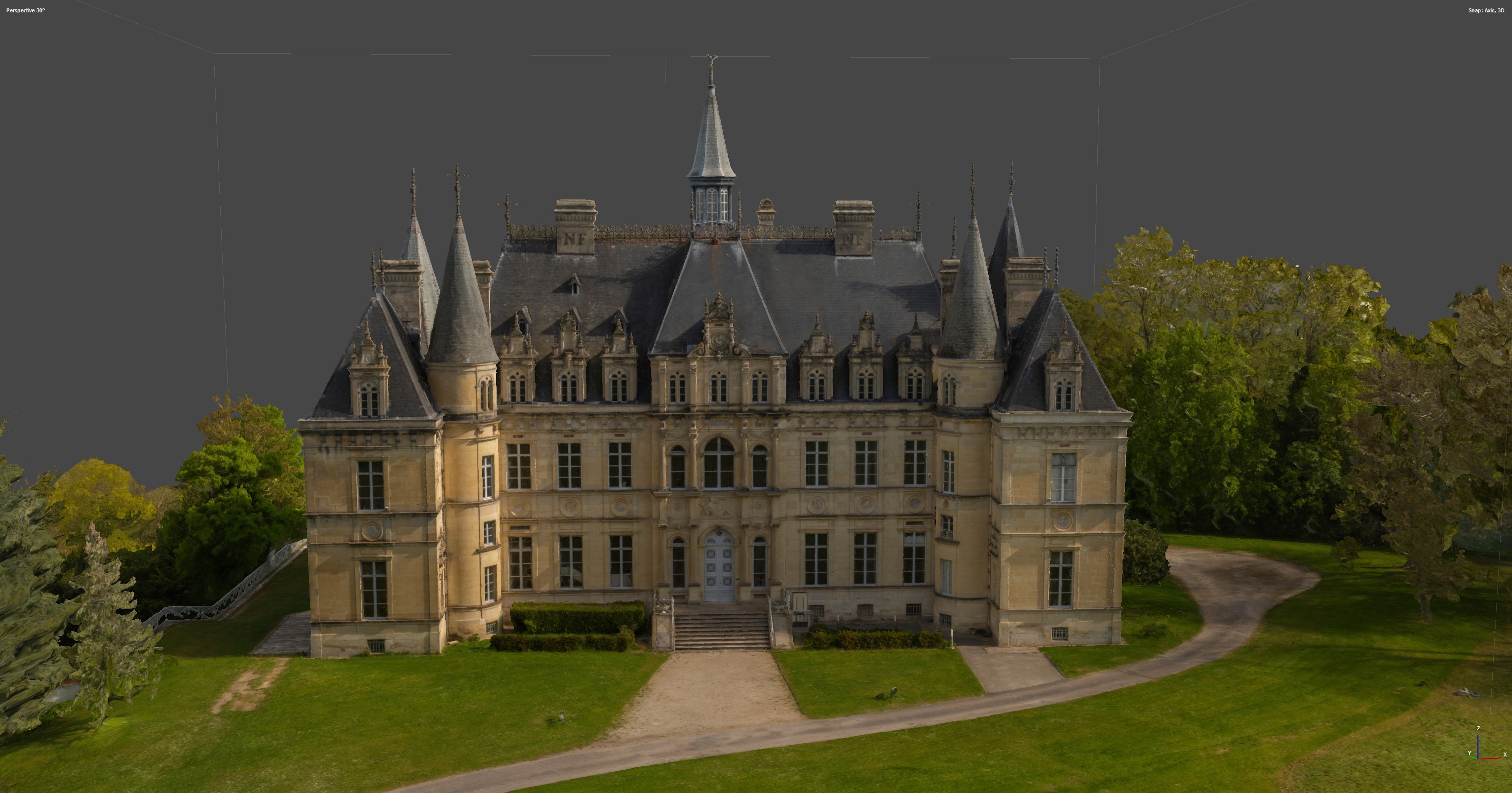 modélisation 3D du chateau