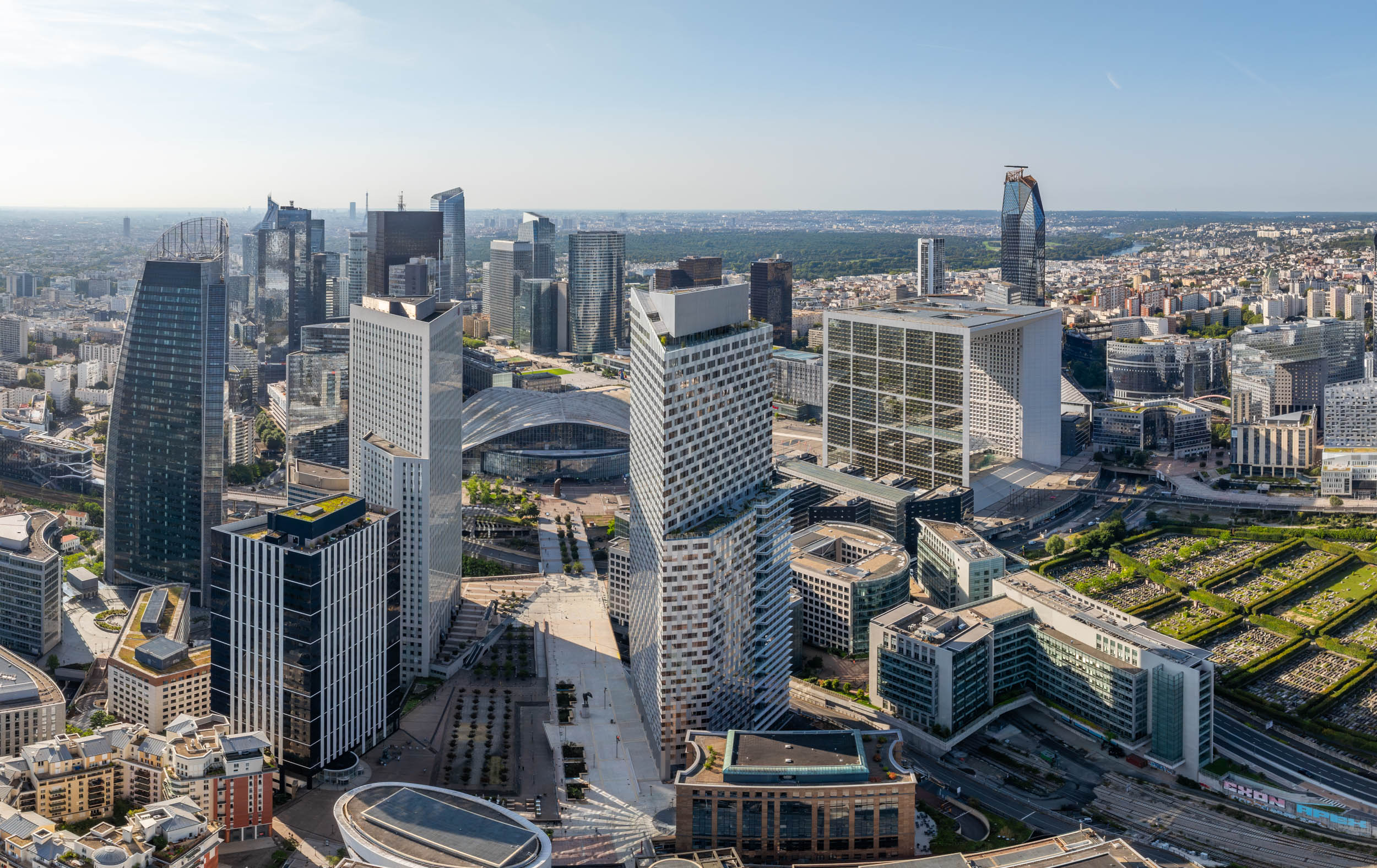 la défense vue du ciel